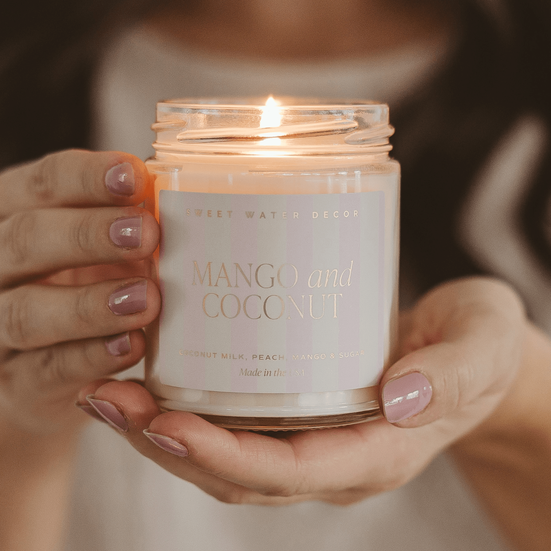 Mango & Coconut Patterned Jar Candle