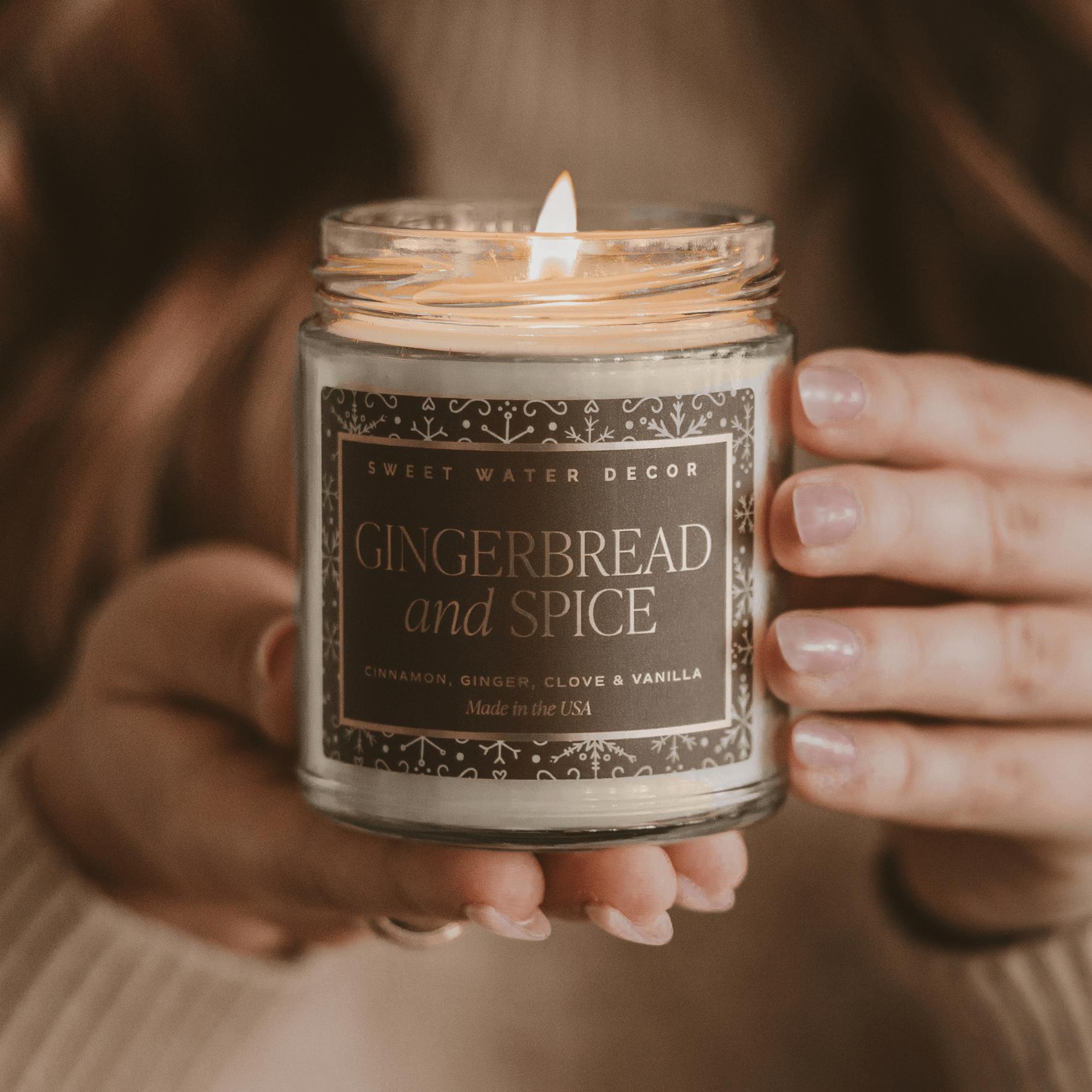 Gingerbread & Spice Patterned Jar Candle
