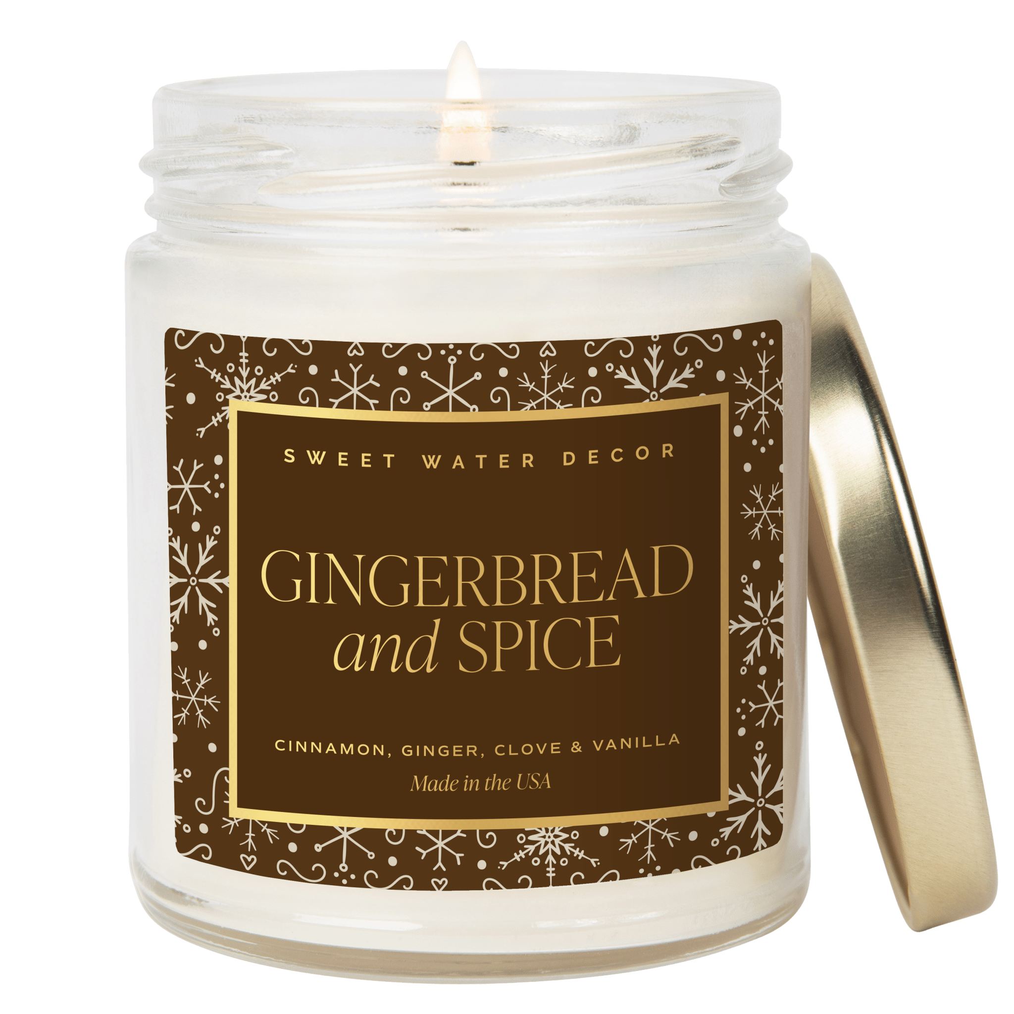 Gingerbread & Spice Patterned Jar Candle