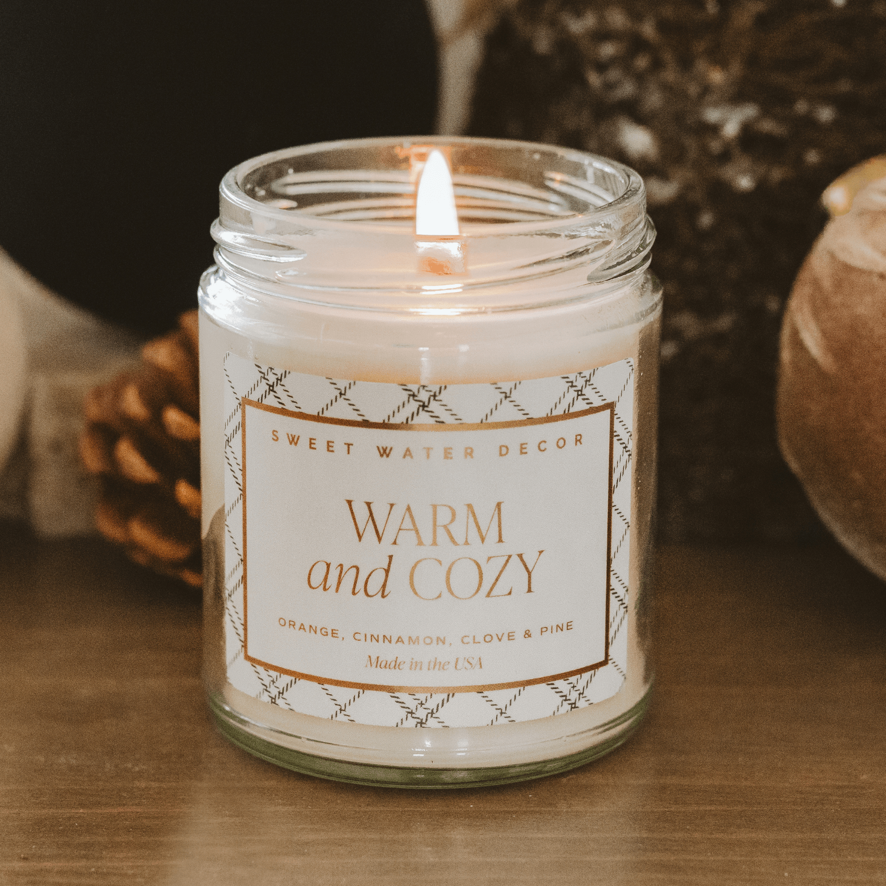 Warm & Cozy Patterned Jar Candle