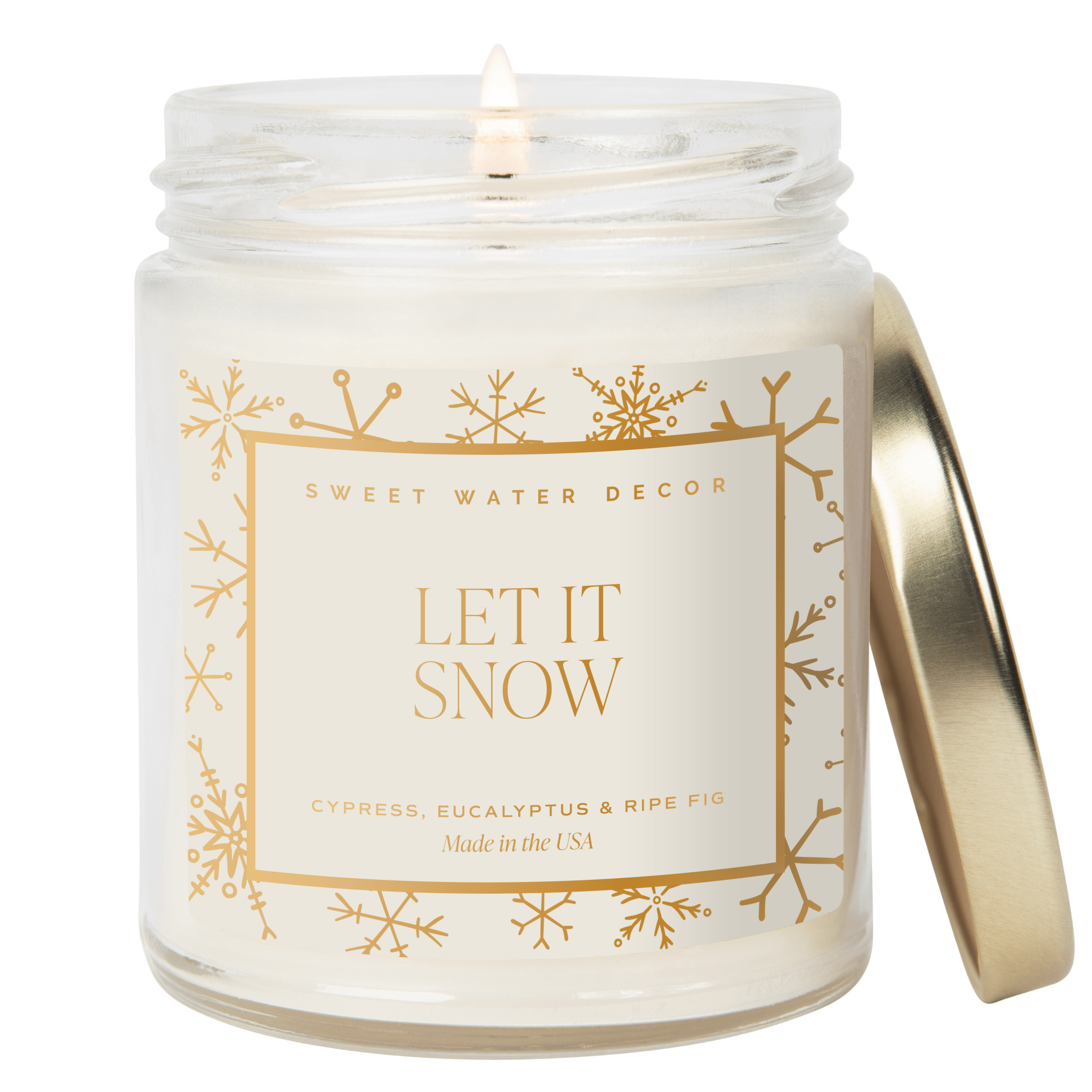Let It Snow Patterned Jar Candle