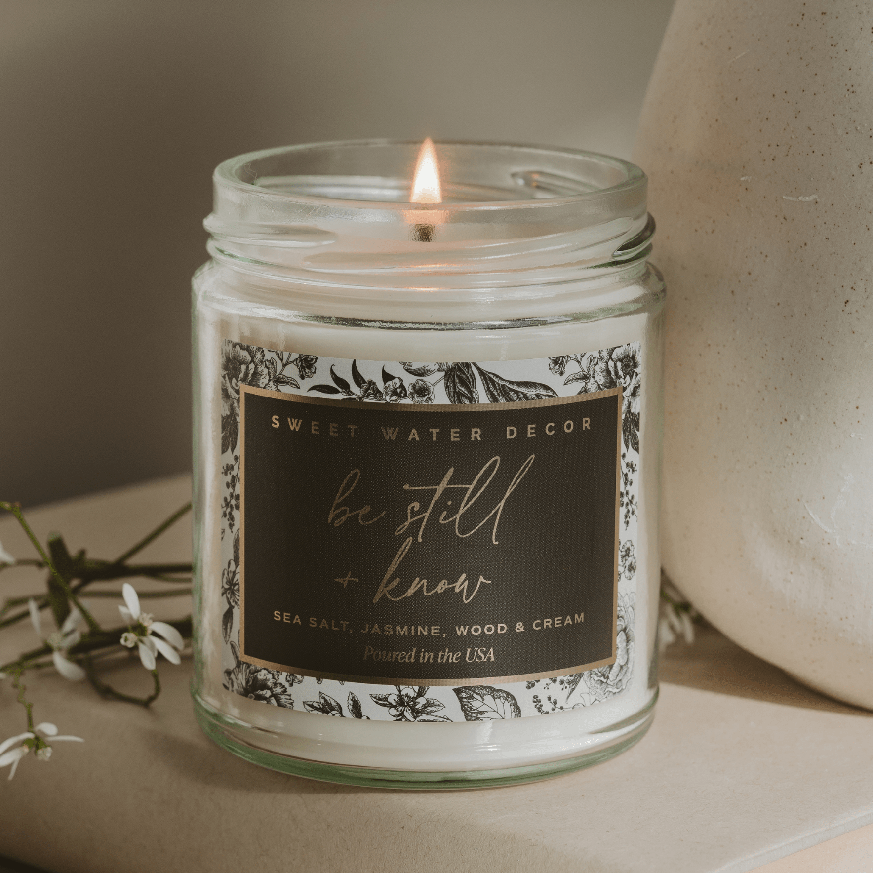 Be Still & Know Patterned Jar Candle