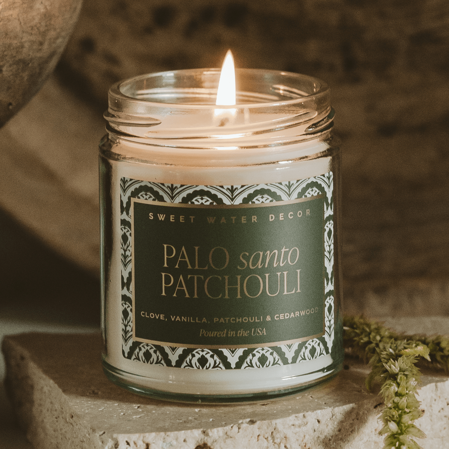 Palo Santo Patchouli Patterned Jar Candle