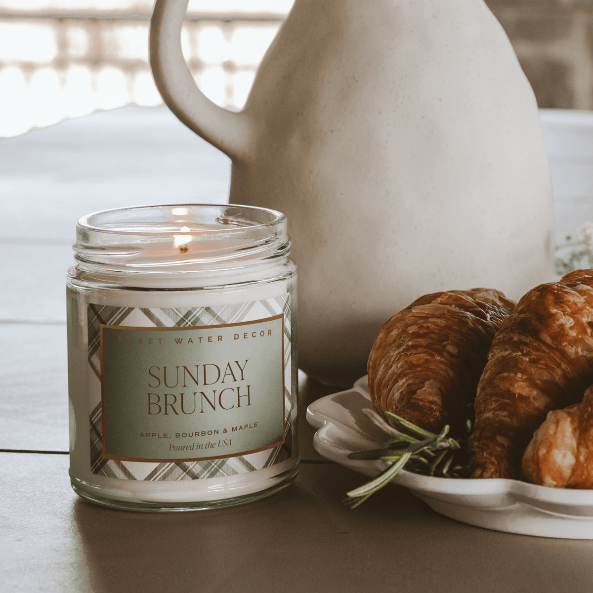Sunday Brunch Patterned Jar Candle