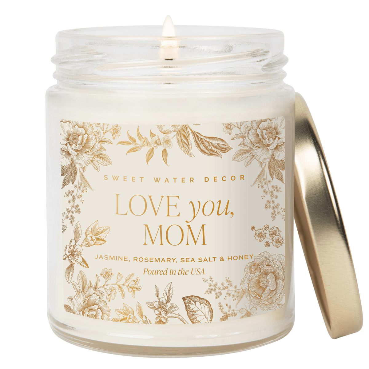 Love You, Mom Patterned Jar Candle