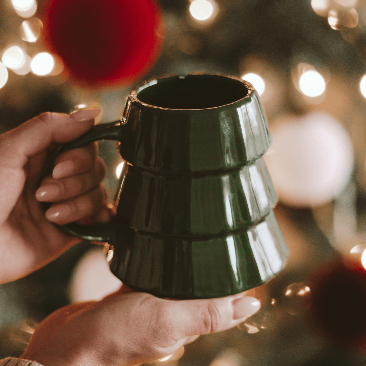 Green Tree Figurine Coffee Mug