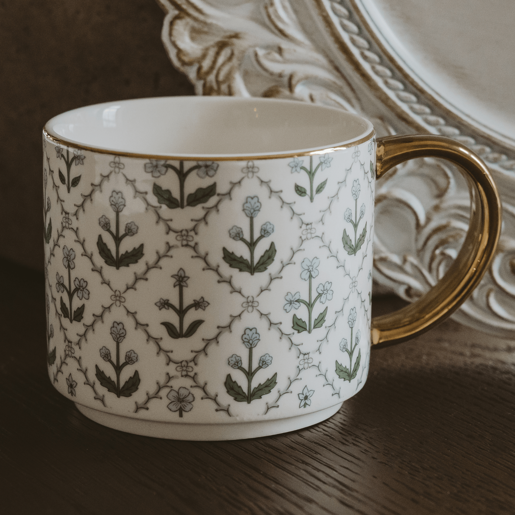 Floral Quilt Coffee Mug