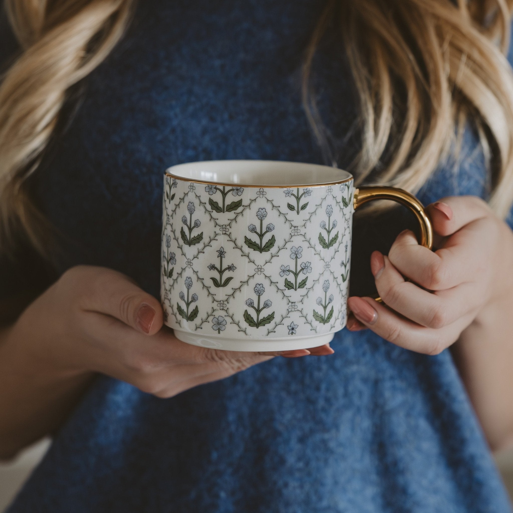 Floral Quilt Coffee Mug