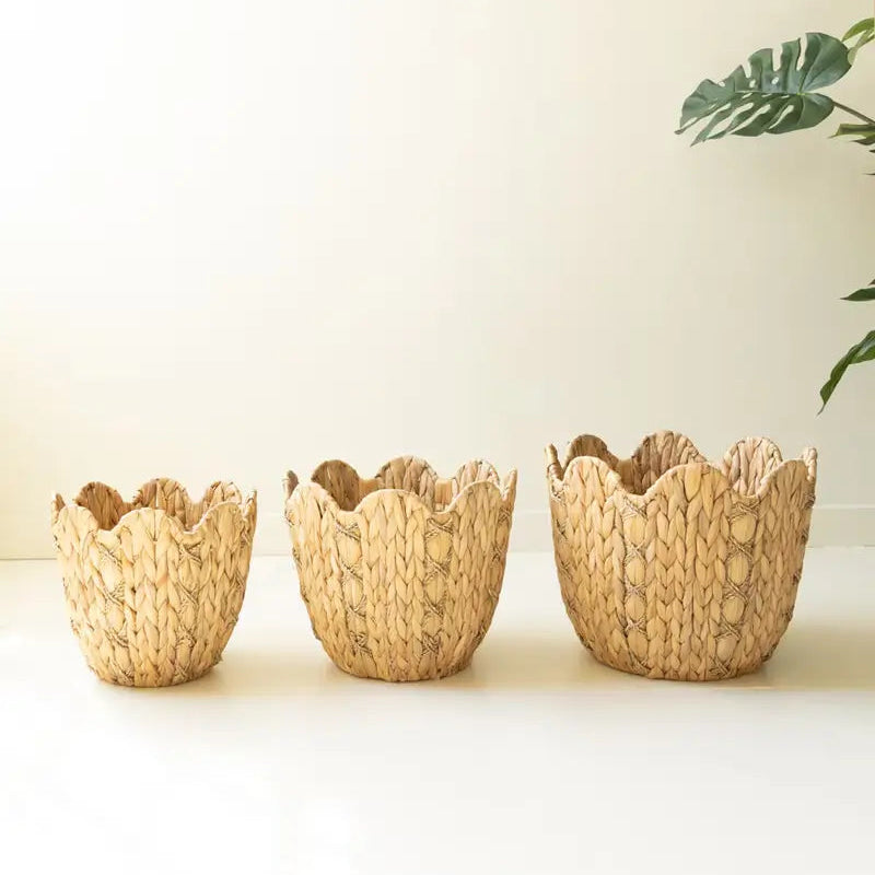 Scalloped Seagrass Basket Set