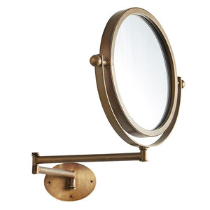 Antiqued Brass Expandable Wall Mirror
