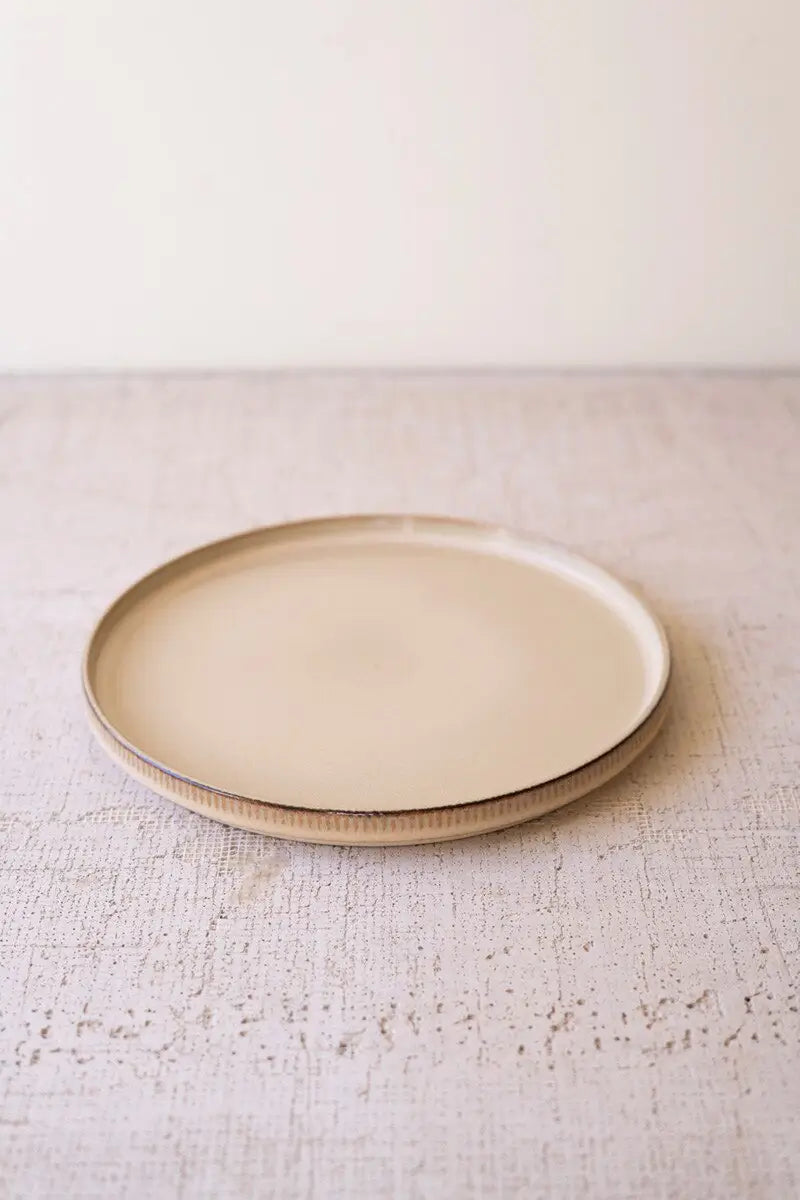 Khaki Ceramic Dinner Plate Set