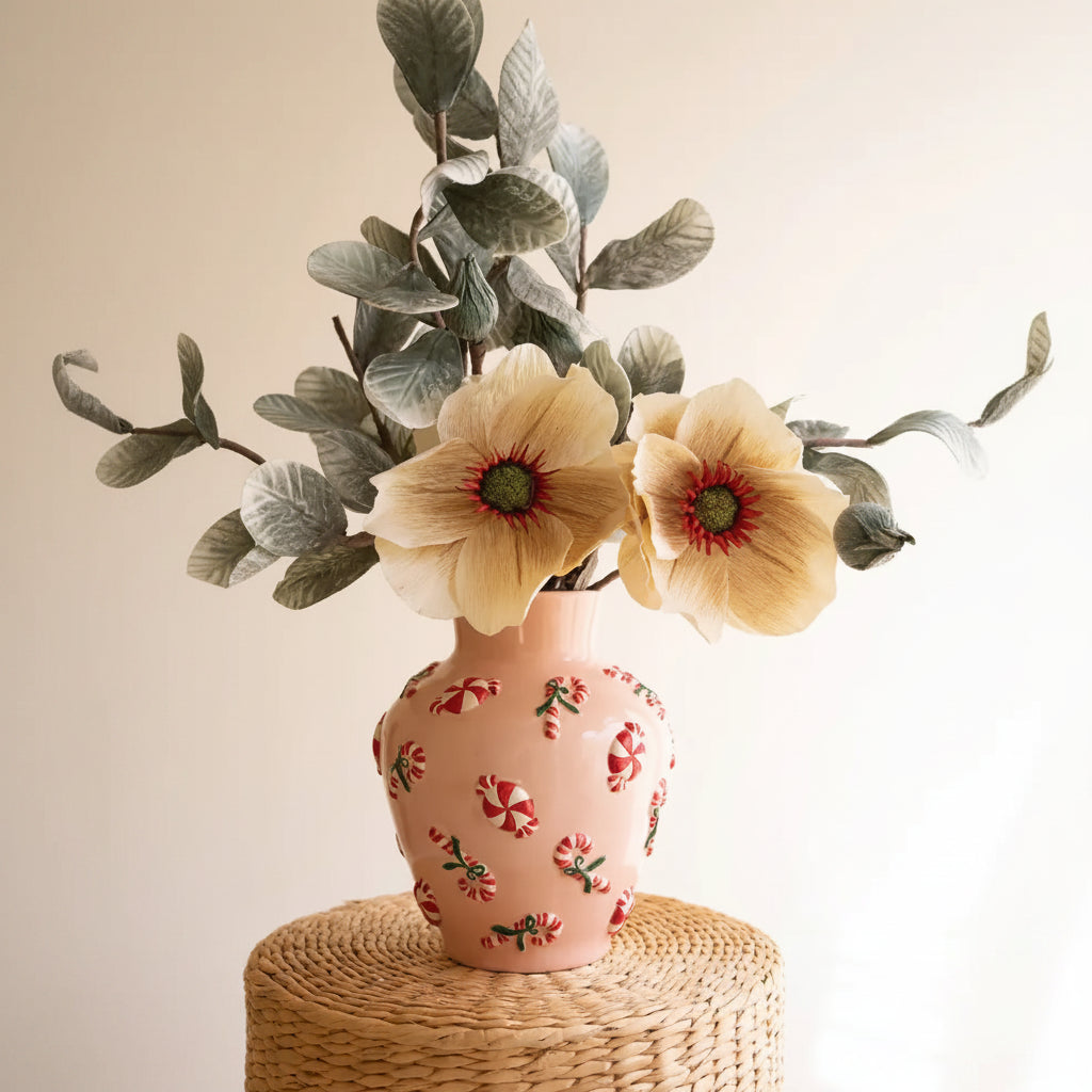 Ceramic Peppermint Vase