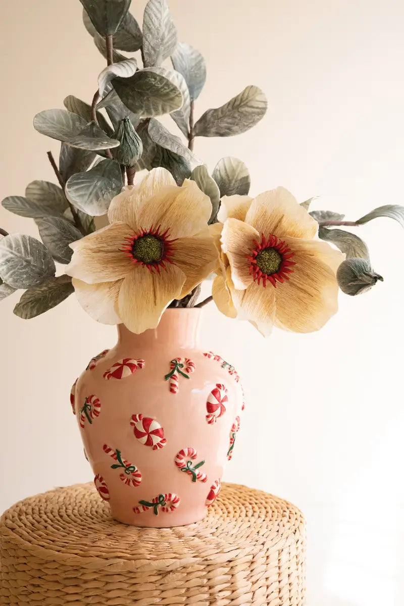 Ceramic Peppermint Vase