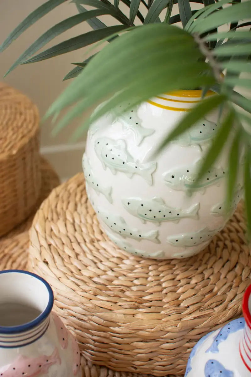 Ceramic Fish Vase Set