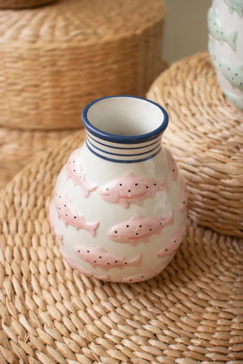 Ceramic Fish Vase Set