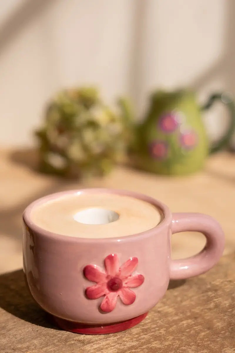 Tea Set Taper Candle Holder Set