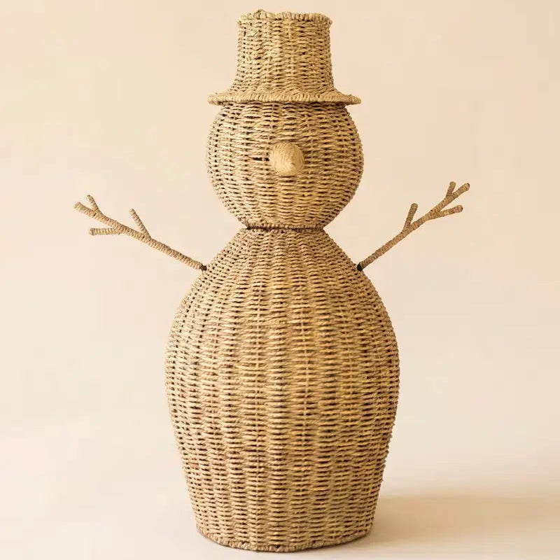 Woven Seagrass Snowman