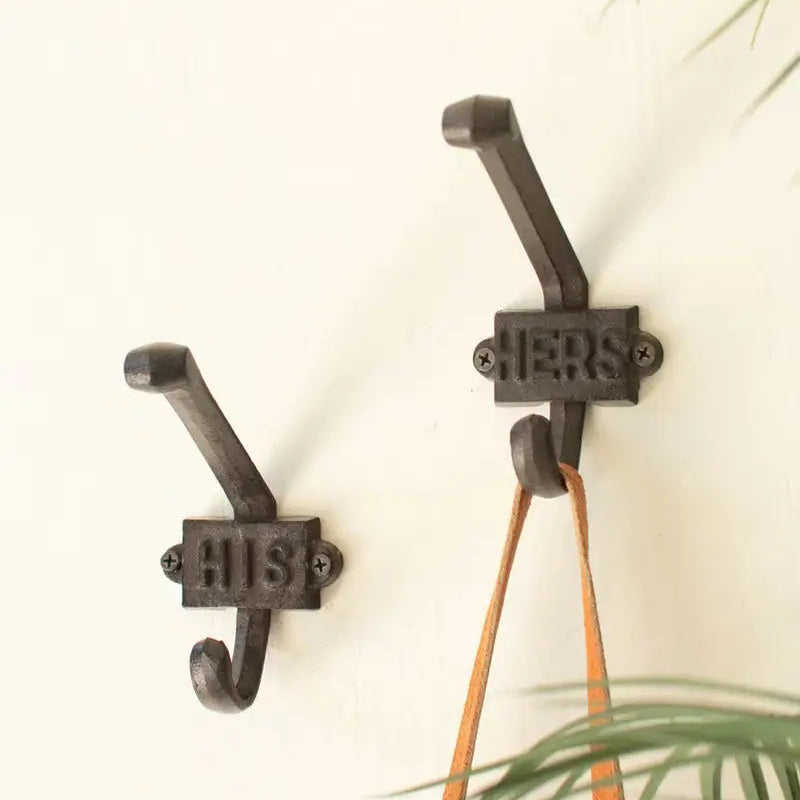 Cast Iron His & Hers Hook Set