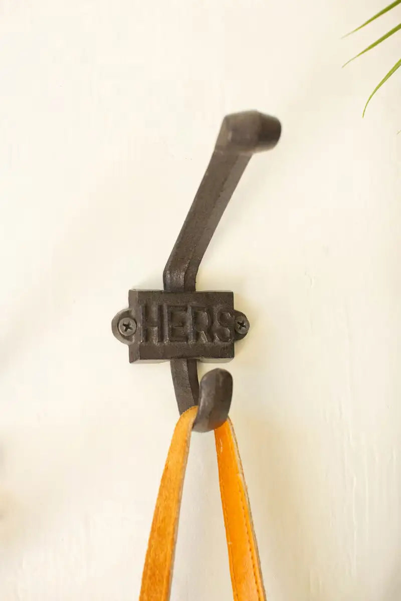 Cast Iron His & Hers Hook Set