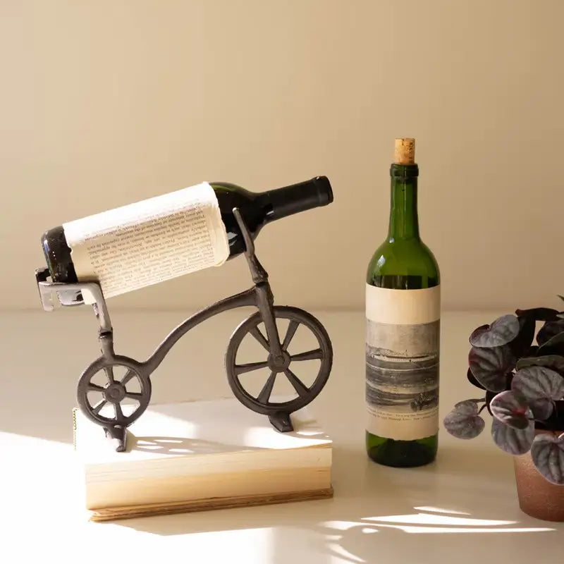 Cast Iron Bicycle Wine Bottle Holder