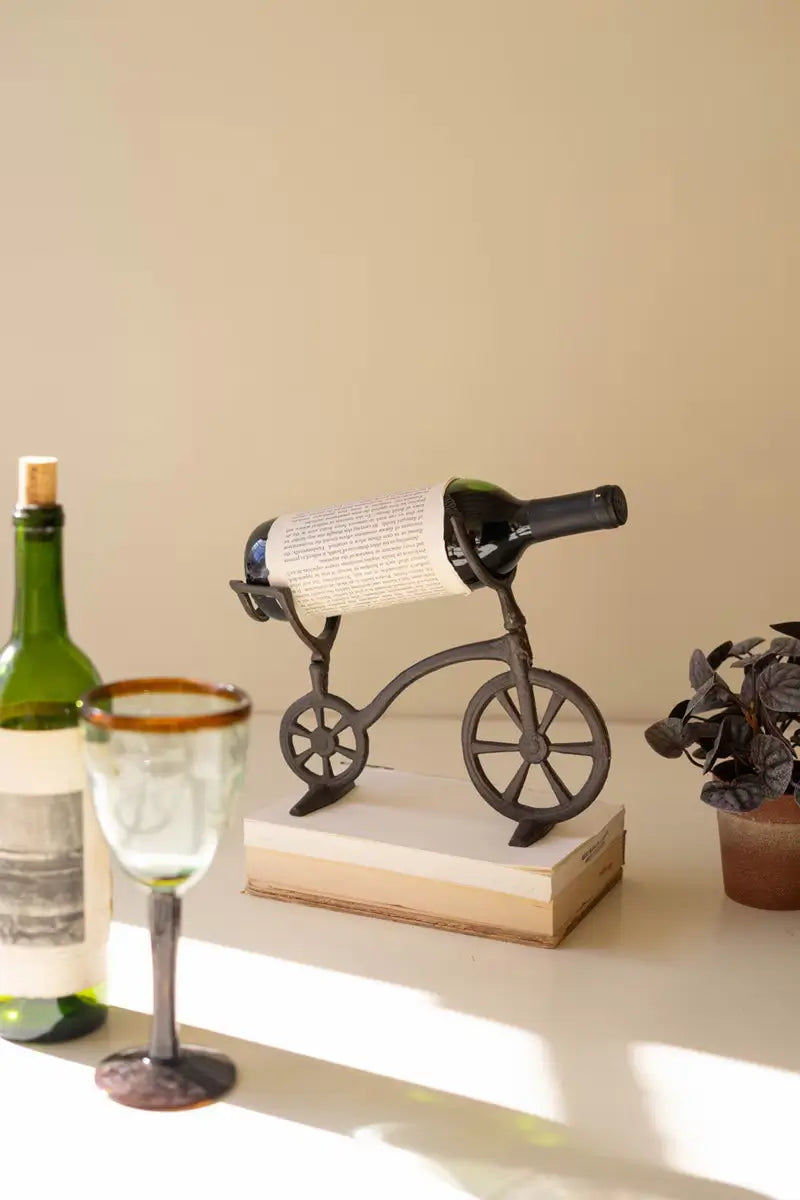 Cast Iron Bicycle Wine Bottle Holder