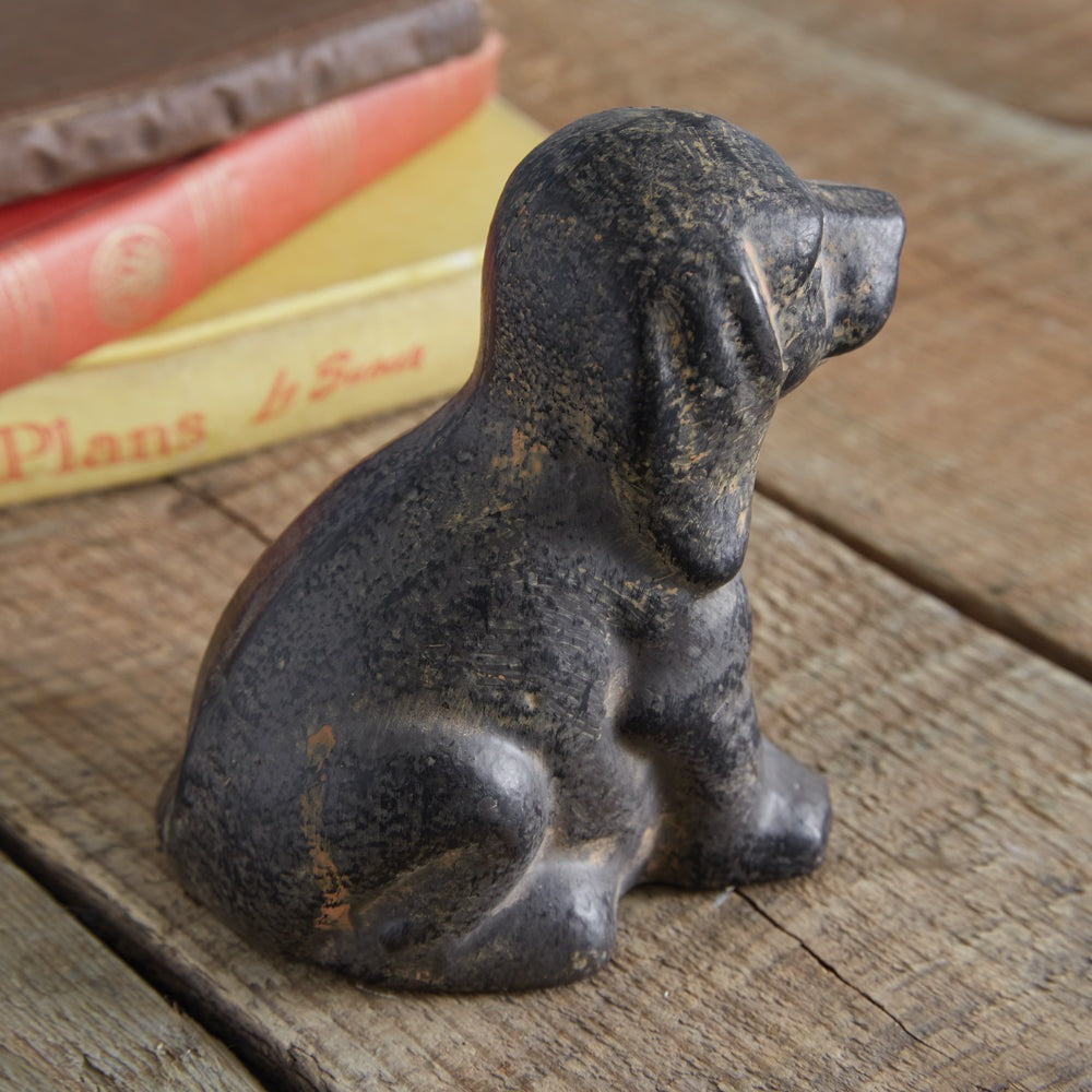 Cast Iron Puppy Figurine