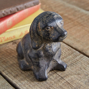 Cast Iron Puppy Figurine