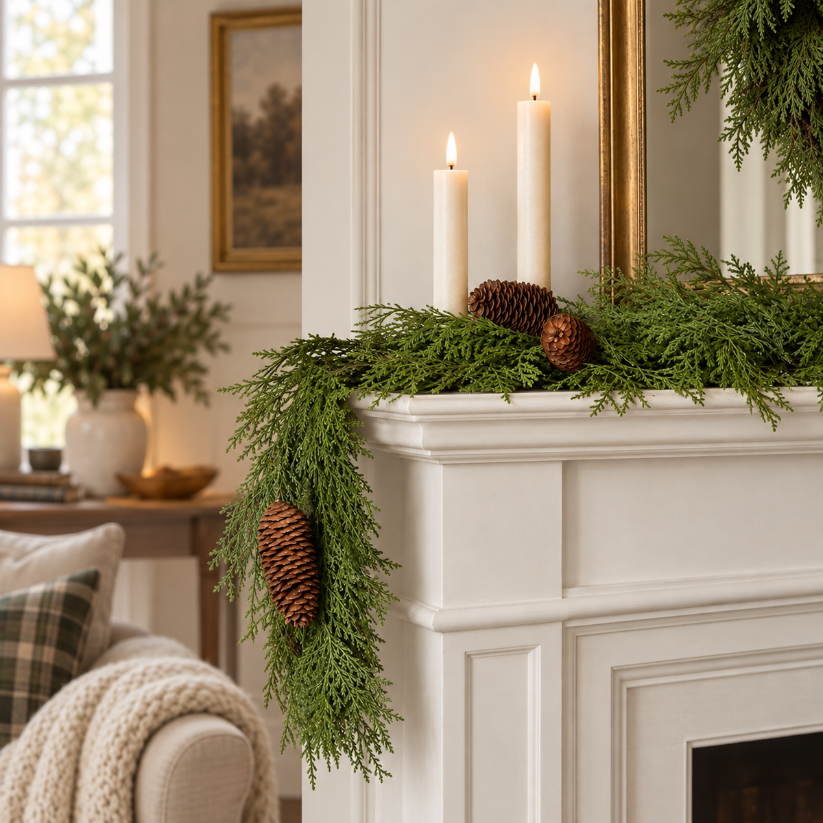 Cedar & Pinecone Garland