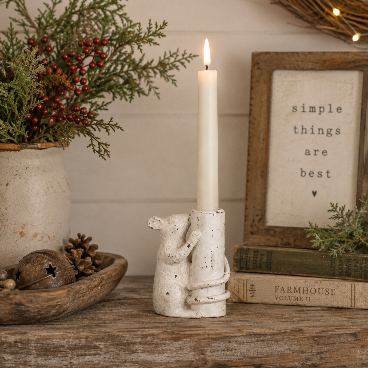 Mouse Taper Candle Holder