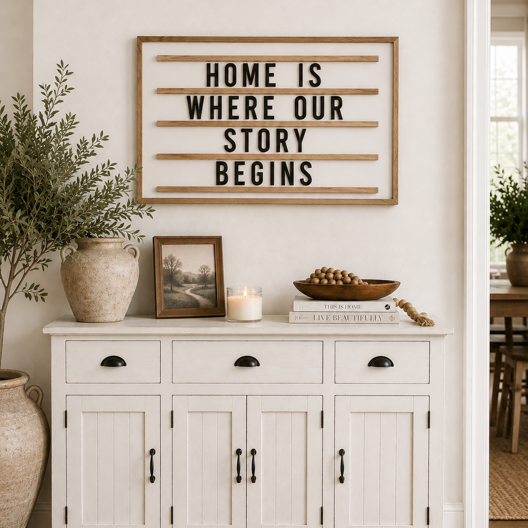 Large Horizontal Framed Marquee Board