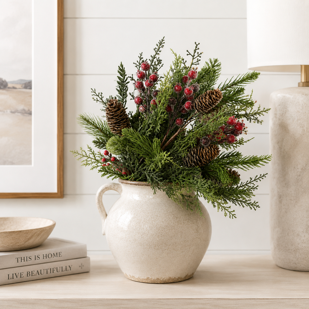 Mixed Cedar, Pine & Red Berry Bundle