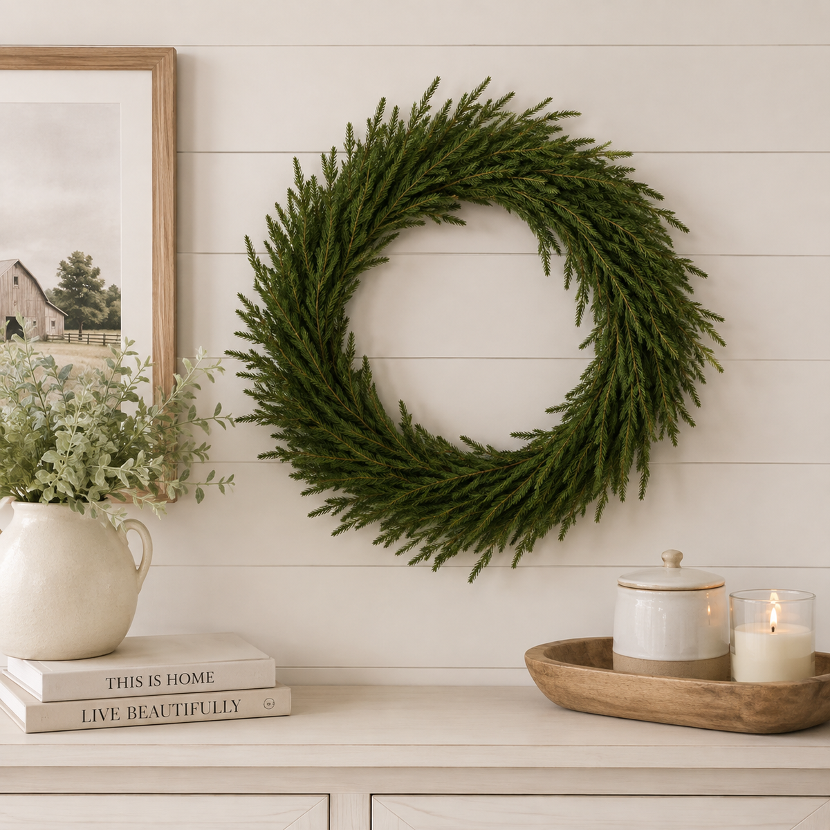 Soft Touch Norfolk Pine Wreath