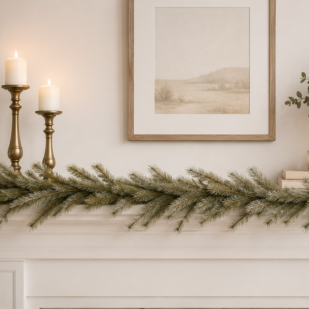 Gold Glittering Pine Garland