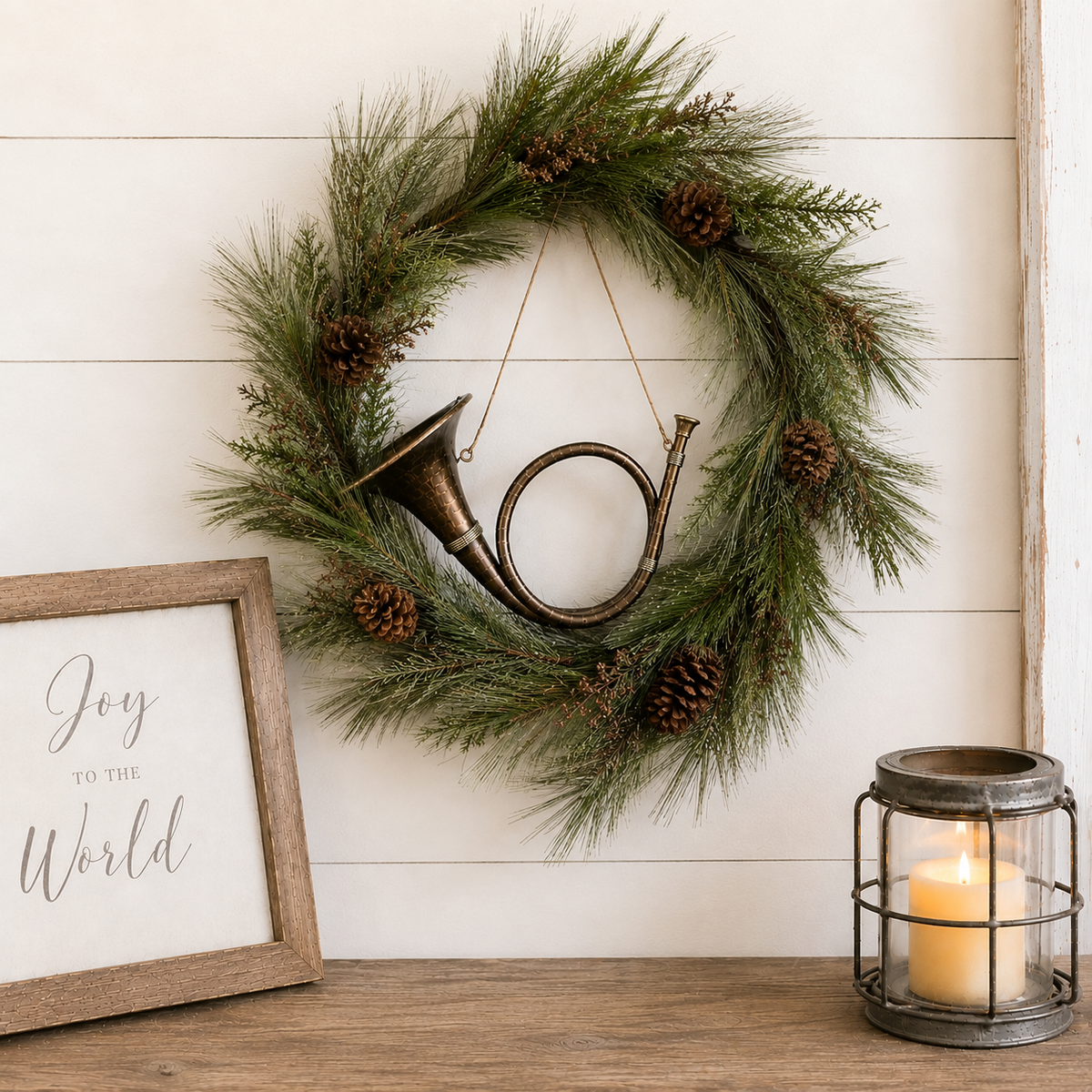 Gold French Horn Ornament