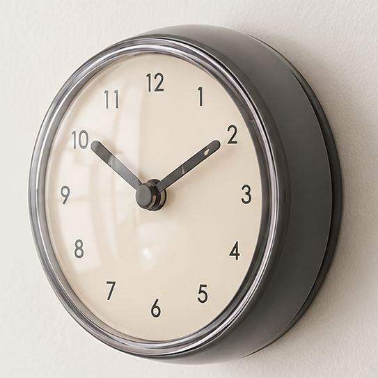 Miniature Clock With Suction Cup