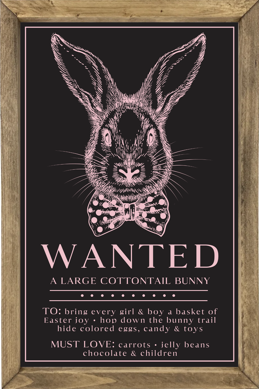 Wanted Bunny Framed Art