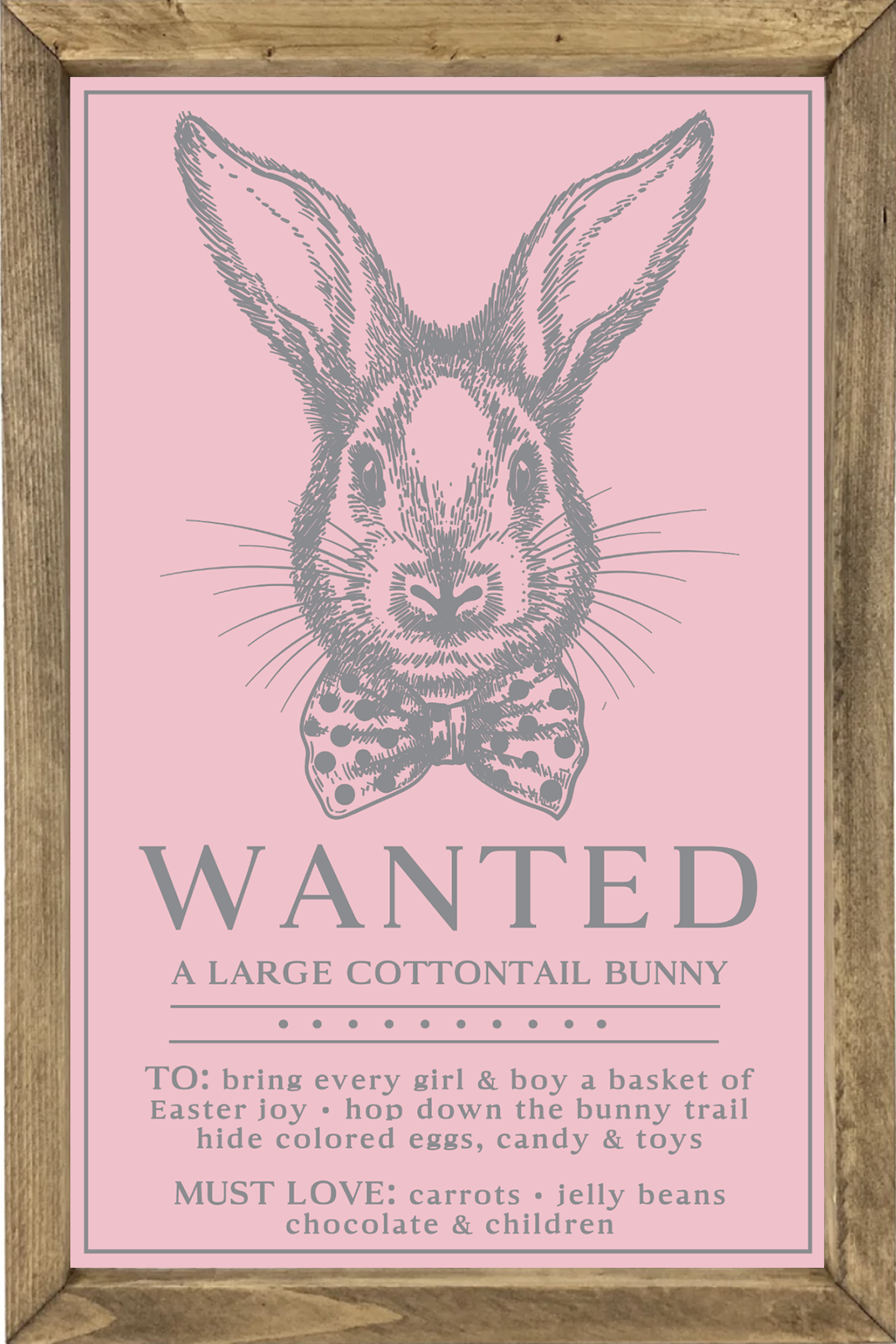 Wanted Bunny Framed Art