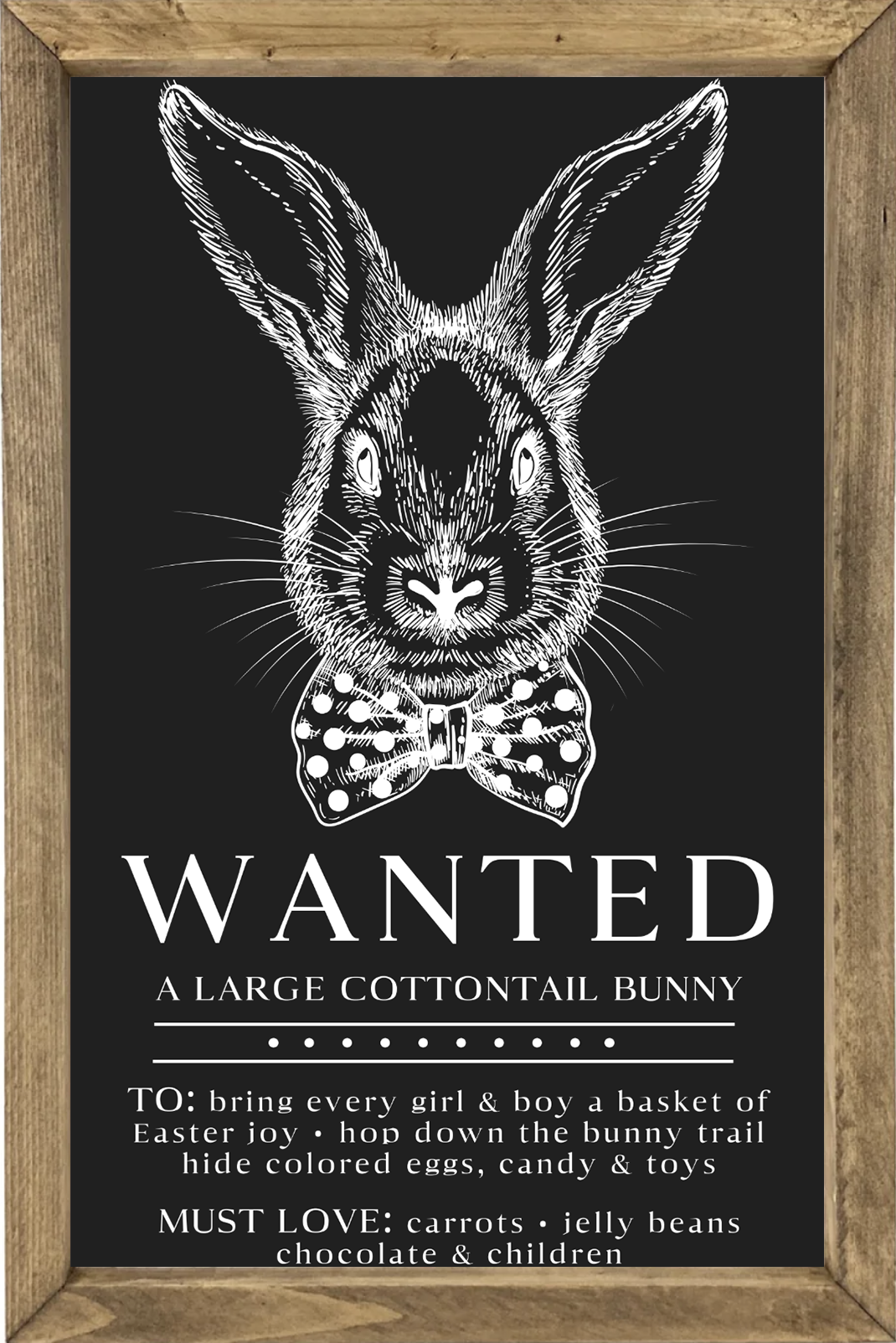 Wanted Bunny Framed Art