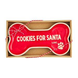 Cookies For Santa Dog Bone Plate