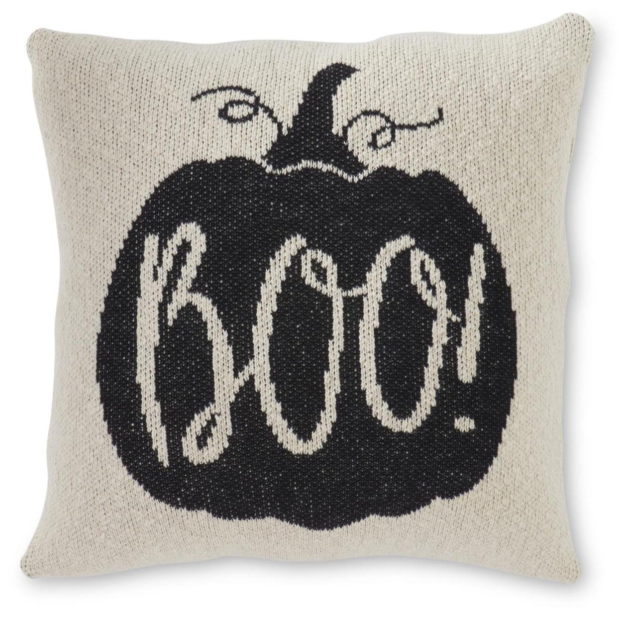 Cotton Knit Boo Pumpkin Pillow
