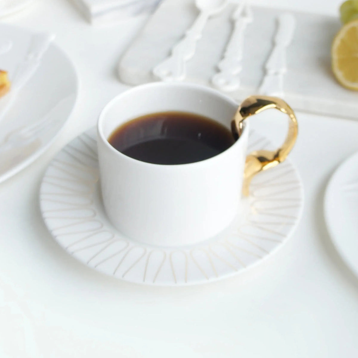 Cutlery Fork Handle Cup & Saucer Set