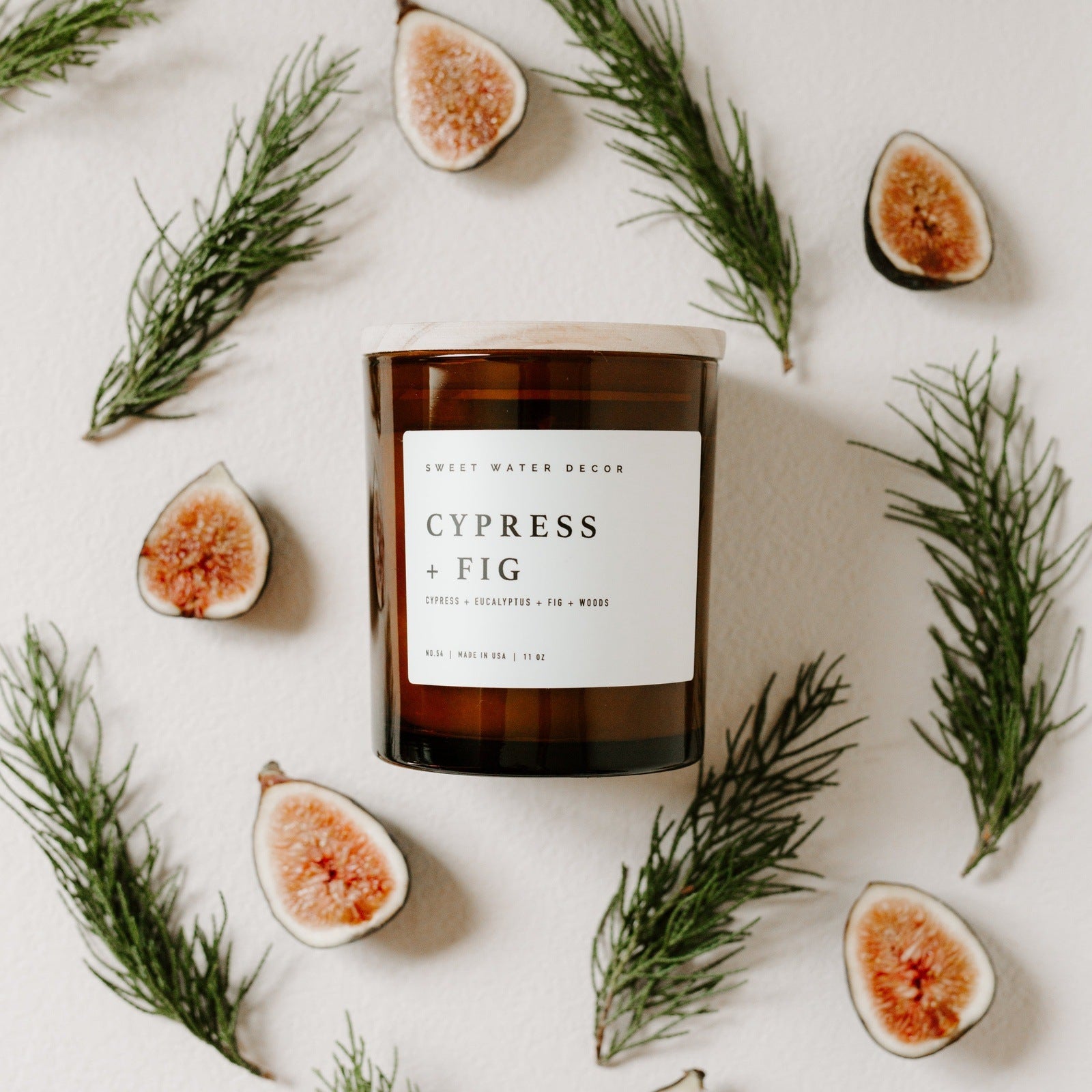 Cypress and Fig Amber Jar Candle 11 oz