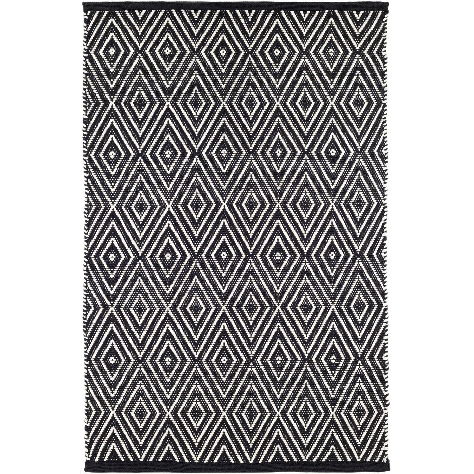 Dash & Albert Diamond Black/Ivory Indoor/Outdoor Rug