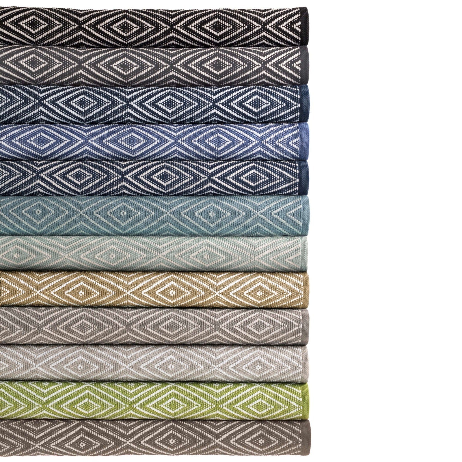 Dash & Albert Diamond Khaki/White Indoor/Outdoor Rug