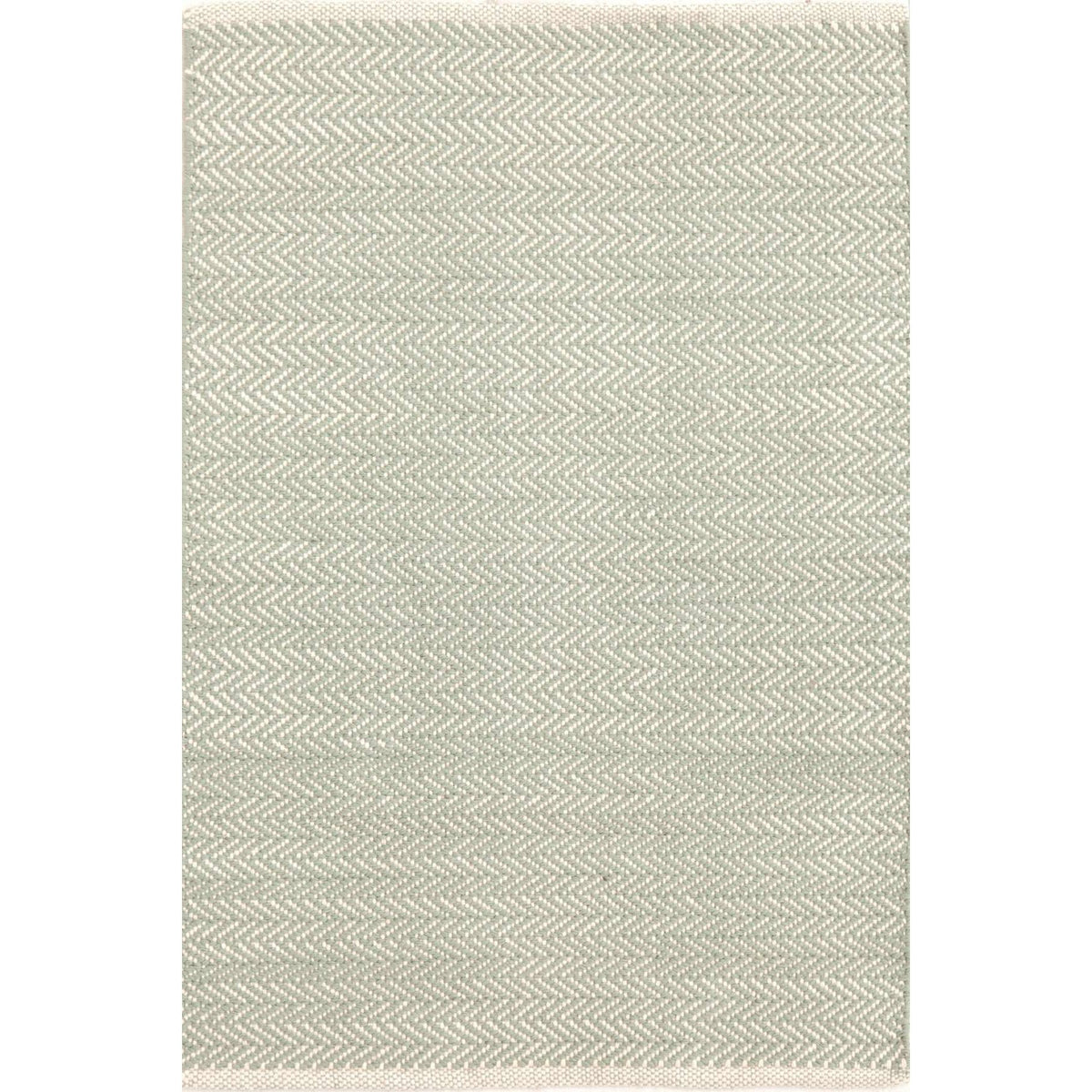 Dash & Albert Herringbone Ocean Woven Cotton Rug