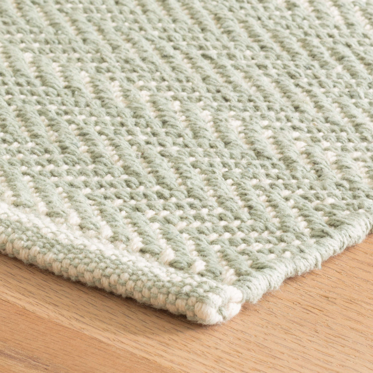 Dash & Albert Herringbone Ocean Woven Cotton Rug