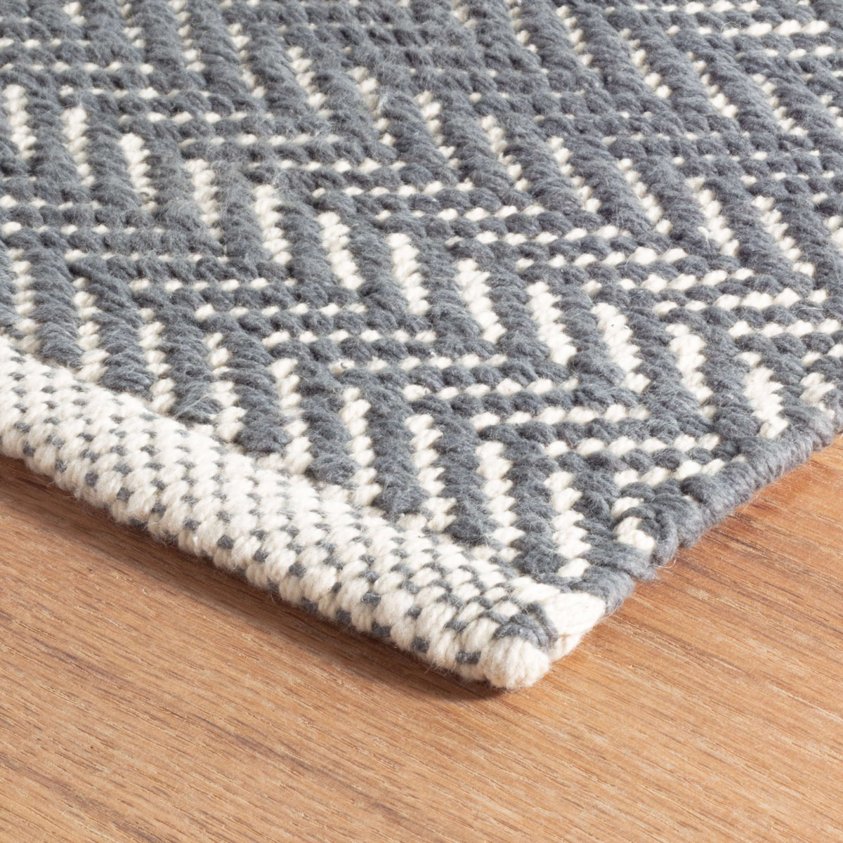 Dash & Albert Herringbone Shale Woven Cotton Rug