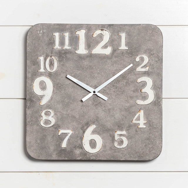 Embossed Metal Wall Clock