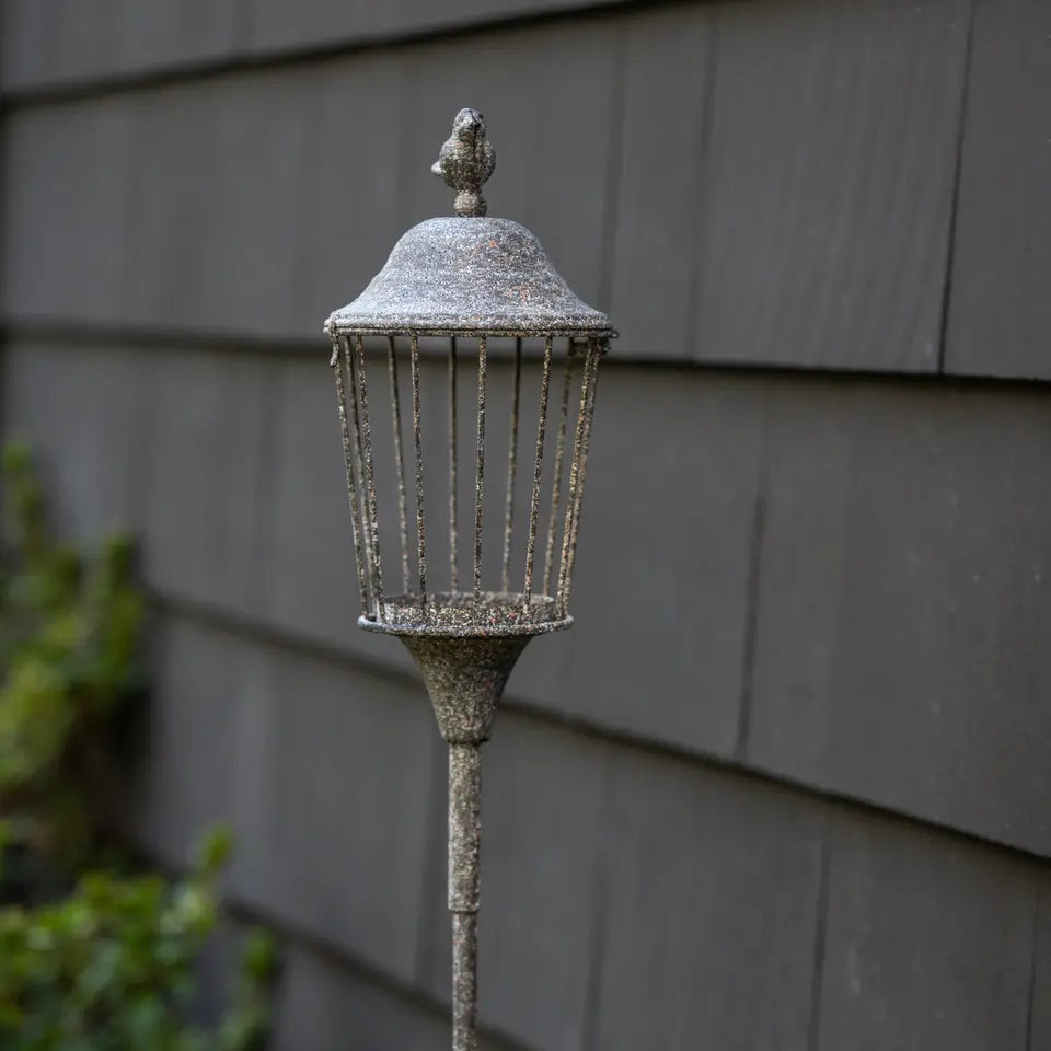 Lantern Garden Stake With Bird