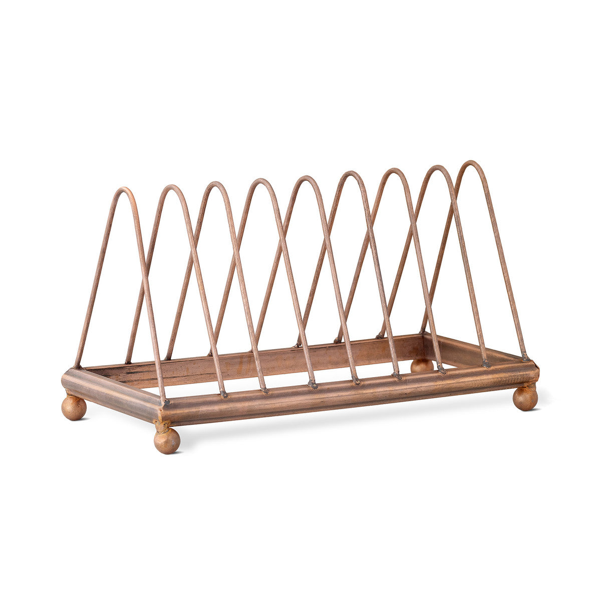 Copper Tone Metal Wire Kitchen Dish Drying Storage Rack for Flat